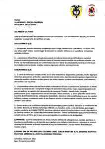 COMUNICADO PRESOS MILITARES