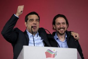 Alexis Tsipras y Pablo iglesias de Podemos