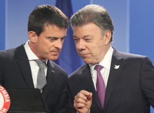 Juan Manuel Santos y Manuel Valls
