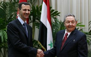 castro y bashar al assad