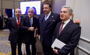 Felipe Calderon, Alvaro Uribe Velez, Sebastian Pinera, John S. Koudounis concordia summit